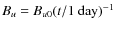$B_u=B_{u0}(t/1~{\rm day})^{-1}$