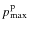 $p_{\rm max}^{\rm p}$