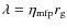 $\lambda = \eta_{\rm mfp} r_{\rm g}$