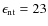 $\epsilon_{\rm nt}=23$