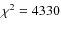 $\chi^2=4330$