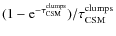 $(1 - {\rm e}^{-\tau_{\rm CSM}^{\rm clumps}}) / \tau_{\rm CSM}^{\rm clumps}$