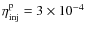$\eta _{\rm inj}^{\rm p}=3\times 10^{-4}$