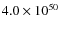$4.0 \times 10^{50}$