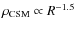 $\rho_{\rm CSM} \propto R^{-1.5}$