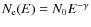 $N_{\rm e}(E)=N_0E^{-\gamma}$