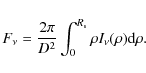 \begin{displaymath}F_\nu = {2\pi \over D^2} \int_{0}^{R_{\rm s}} \rho I_\nu(\rho) \rm d\rho.
\end{displaymath}