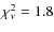 $\chi^2_\nu=1.8$