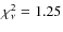 $\chi^2_\nu=1.25$