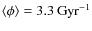 $\langle \phi \rangle = 3.3~{\rm Gyr}^{-1}$