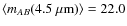 $\langle m_{AB}(4.5~\mu {\rm m}) \rangle = 22.0$