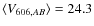 $\langle V_{606,{AB}} \rangle = 24.3$