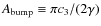 $A_{\rm bump} \equiv \pi c_3 / (2\gamma)$