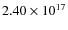 $ 2.40 \times 10^{17}$