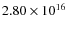 $ 2.80 \times 10^{16}$