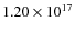 $1.20 \times 10^{17}$