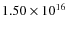 $ 1.50 \times 10^{16}$