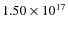 $ 1.50 \times 10^{17}$