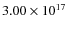 $ 3.00 \times 10^{17}$