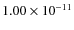 $1.00\times10^{-11}$