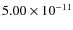 $5.00\times10^{-11}$