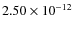 $2.50\times10^{-12}$