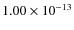 $1.00\times10^{-13}$
