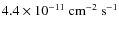 $4.4 \times 10^{-11}~{\rm cm^{-2}~s^{-1}}$