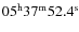 $\rm05^h37^m52.4^s$