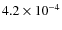 $4.2\times 10^{-4}$