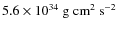$5.6\times
10^{34}~\rm g~cm^{2}~s^{-2}$