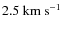$2.5~ {\rm km}~ {\rm s}^{-1}$