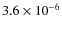 $3.6\times10^{-6}$