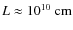 $L\approx10^{10}~\rm cm$