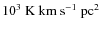 $\rm 10^3~K~km~s^{-1}~pc^2$