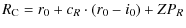 $\displaystyle R_{\rm C}=r_0 + c_R \cdot (r_0-i_0)+ZP_R$