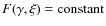 $F(\gamma,\xi)={\rm constant}$