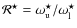 $\mathcal{R}^\star=\omega_{\rm u}^\star/\omega_{\rm l}^\star$
