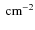 $~{\rm cm}^{-2}$