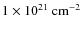 $1\times 10^{21}~{\rm cm}^{-2}$