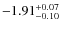 $\rm -1.91^{+0.07}_{-0.10}$