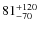 $\rm 81^{+120}_{-70}$