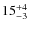 $\rm 15^{+4}_{-3}$