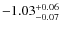 $\rm -1.03^{+0.06}_{-0.07}$