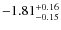 $\rm -1.81 ^{+0.16}_{-0.15}$