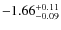 $\rm -1.66 ^{+0.11}_{-0.09}$