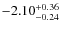 $\rm -2.10 ^{+0.36}_{-0.24}$