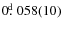 $0\hbox{$.\!\!^{\rm d}$ }058(10)$