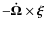 $-{\vec{\dot \Omega }}
\times {\vec{\xi }}$