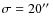 $\sigma = 20\hbox {$^{\prime \prime }$ }$
